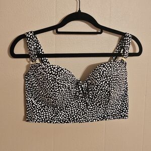 Smart & Sexy 34DD Swim Bra Long Lined Underwire Bikini Top